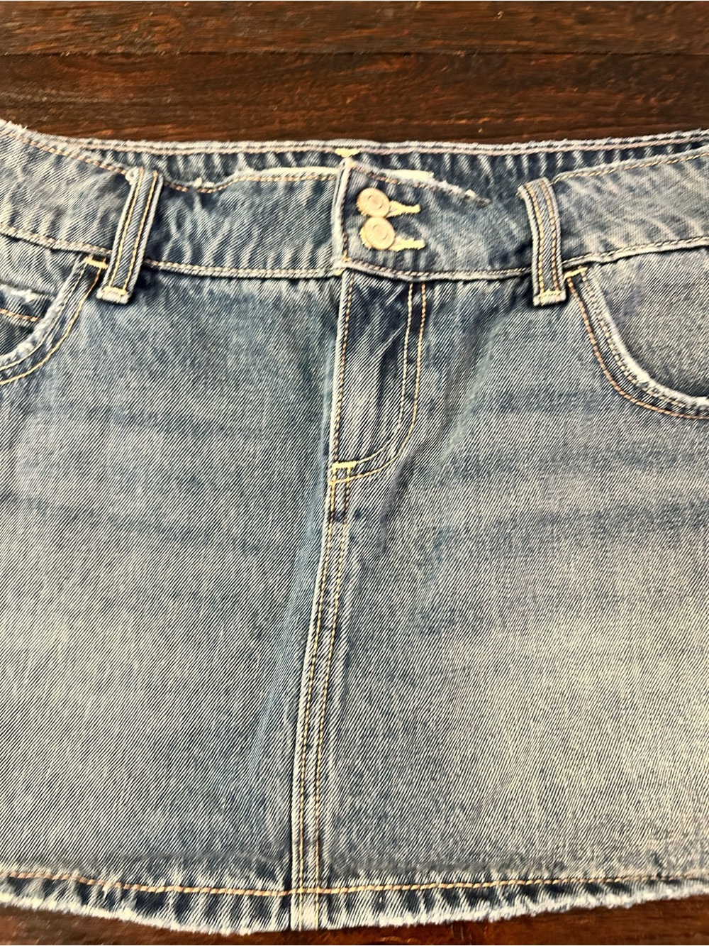Hollister Vintage Y2K Denim Mini Skirt with Embroidery - Picture 2 of 10